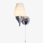 Bild in Gallery-Viewer laden, Chrome pull-chain Art Deco wall sconce
