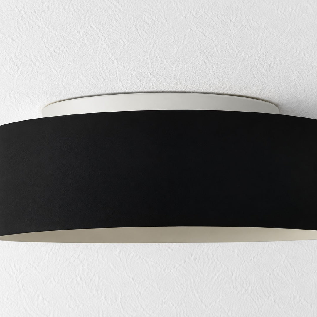 Close Ceiling Diffused Shade Metal Canopy Semi-Flush Mount