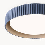 Cargar imagen en el visor de la Galería, Blue flush mount light angled underside view