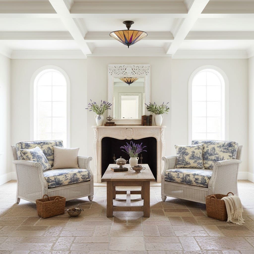 TF Colored Star Ceiling Light - Vintage Glass for Dining Rooms and Living Rooms