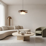 Charger l'image dans la visionneuse de galerie, Lustre Orrise à pétales en étages - Métal moderne et tissu pour salons et salles à manger