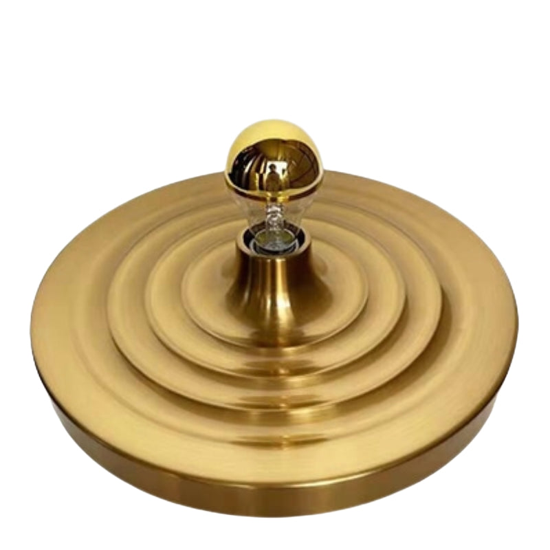Plafonnier contemporain Space Age Disc, finition chromée