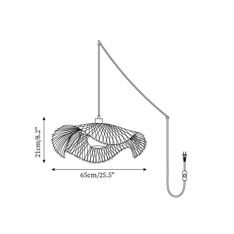 Natural Woven Shade Plug-In Light