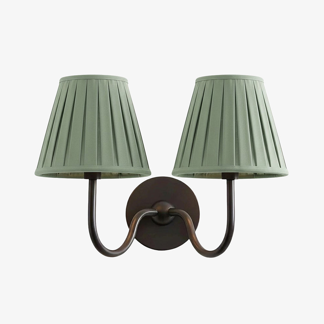 Luvora Fabric Shade Wall Sconce with Drum Shade - Classic Pleated Sconce Light