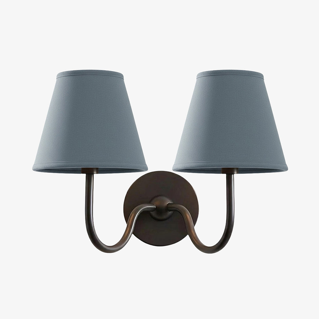 Luvora Fabric Shade Wall Sconce with Drum Shade - Classic Pleated Sconce Light
