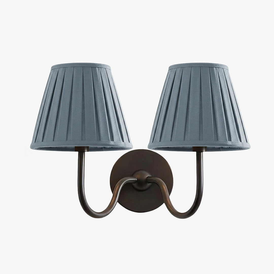 Luvora Fabric Shade Wall Sconce with Drum Shade - Classic Pleated Sconce Light