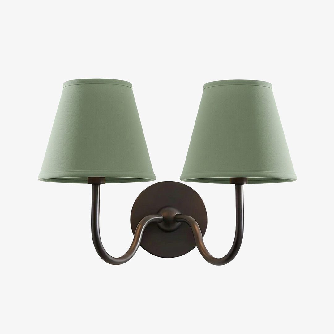 Luvora Fabric Shade Wall Sconce with Drum Shade - Classic Pleated Sconce Light