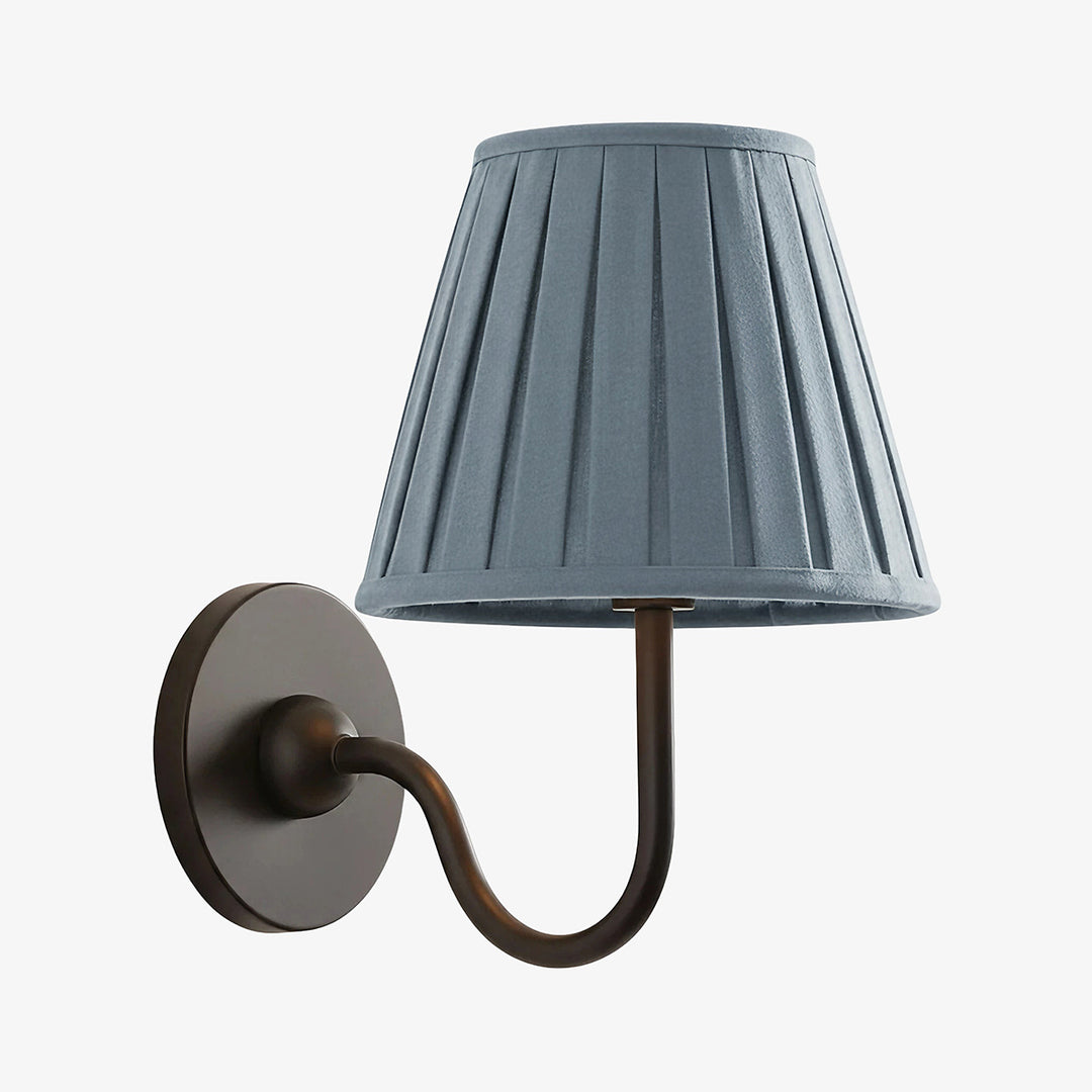 Luvora Fabric Shade Wall Sconce with Drum Shade - Classic Pleated Sconce Light