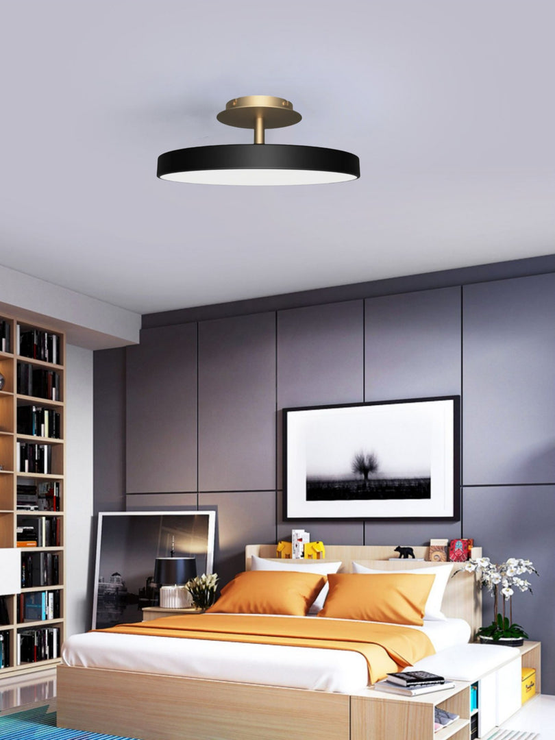 Round Flush Ceiling Lamp — Nordic Minimalist Light for Bedroom & Living