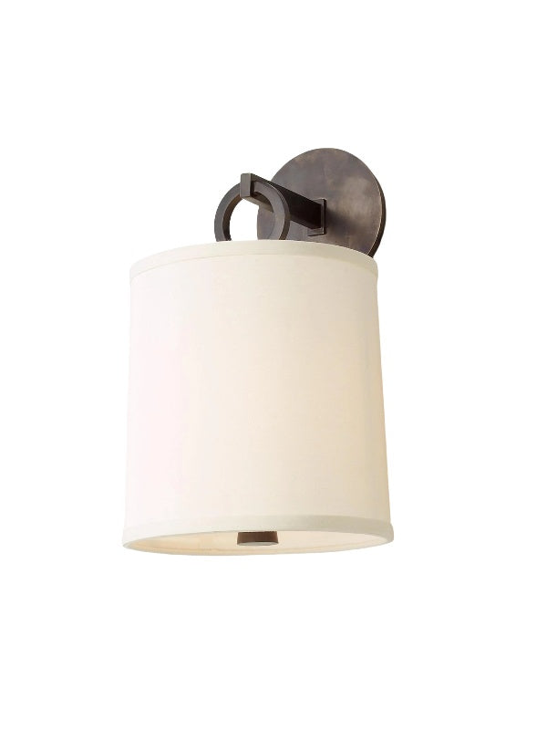 Applique murale minimaliste avec abat-jour en tissu - Abat-jour tambour doux