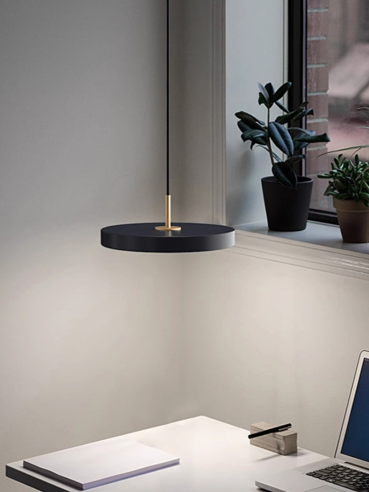 Modern Disc Pendant Light — Nordic Minimalist Fixture for Dining & Kitchen