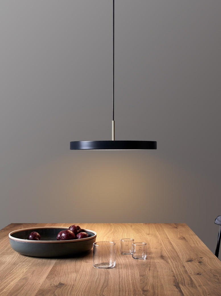 Modern Disc Pendant Light — Nordic Minimalist Fixture for Dining & Kitchen