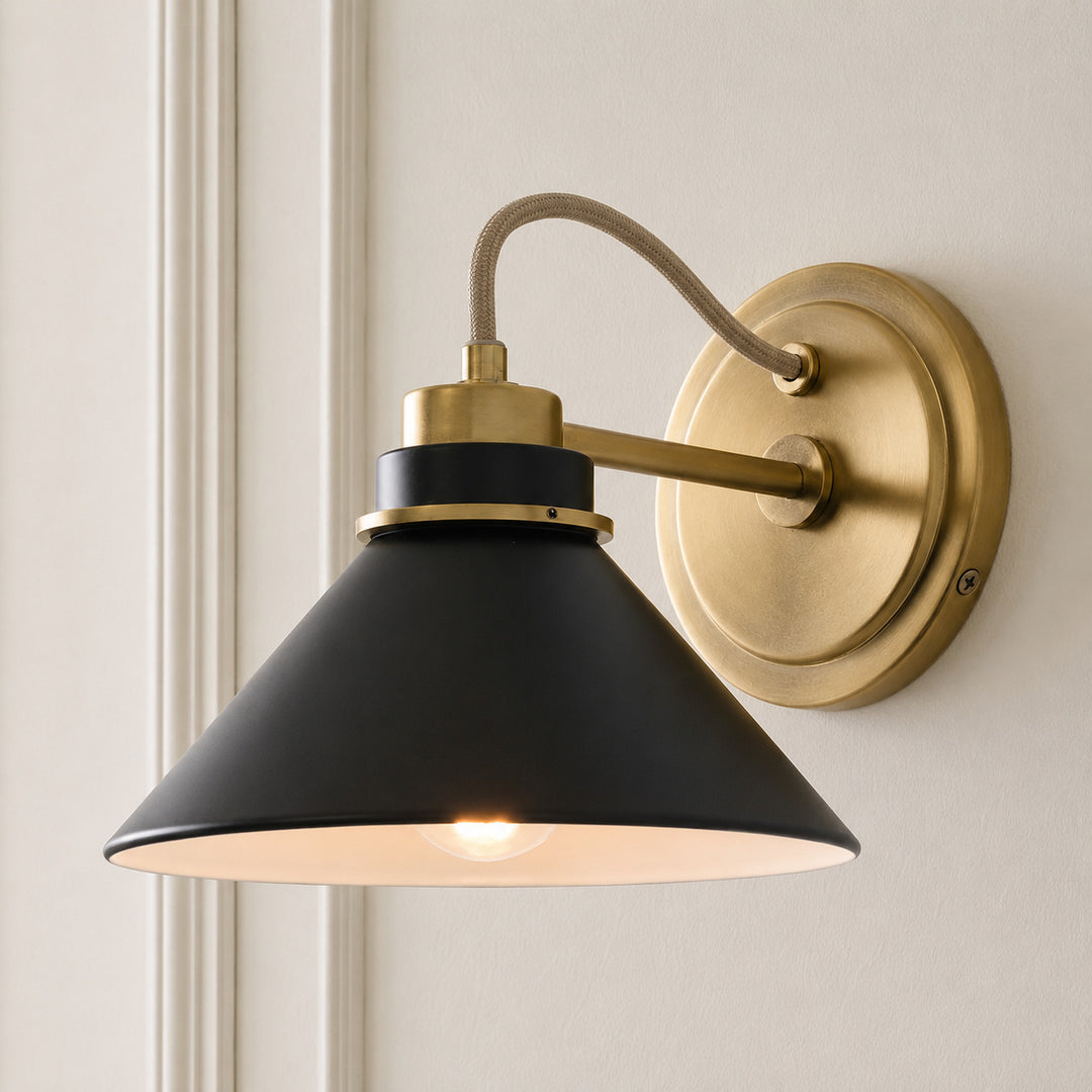 Aurenza Gebogene Arm Globe Wandlampe – Moderne Industrielle Wandleuchte für Badezimmer, Schlafzimmer und Flur