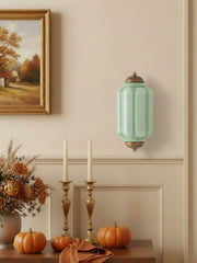 Eloise Vintage Scalloped Milk Glass Wall Sconce - Modern Accent Lighting for Bathroom and Bedroom
