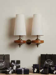 Rowan Retro Fabric Shade Wall Sconce – Classic Fabric Lighting For Bedroom