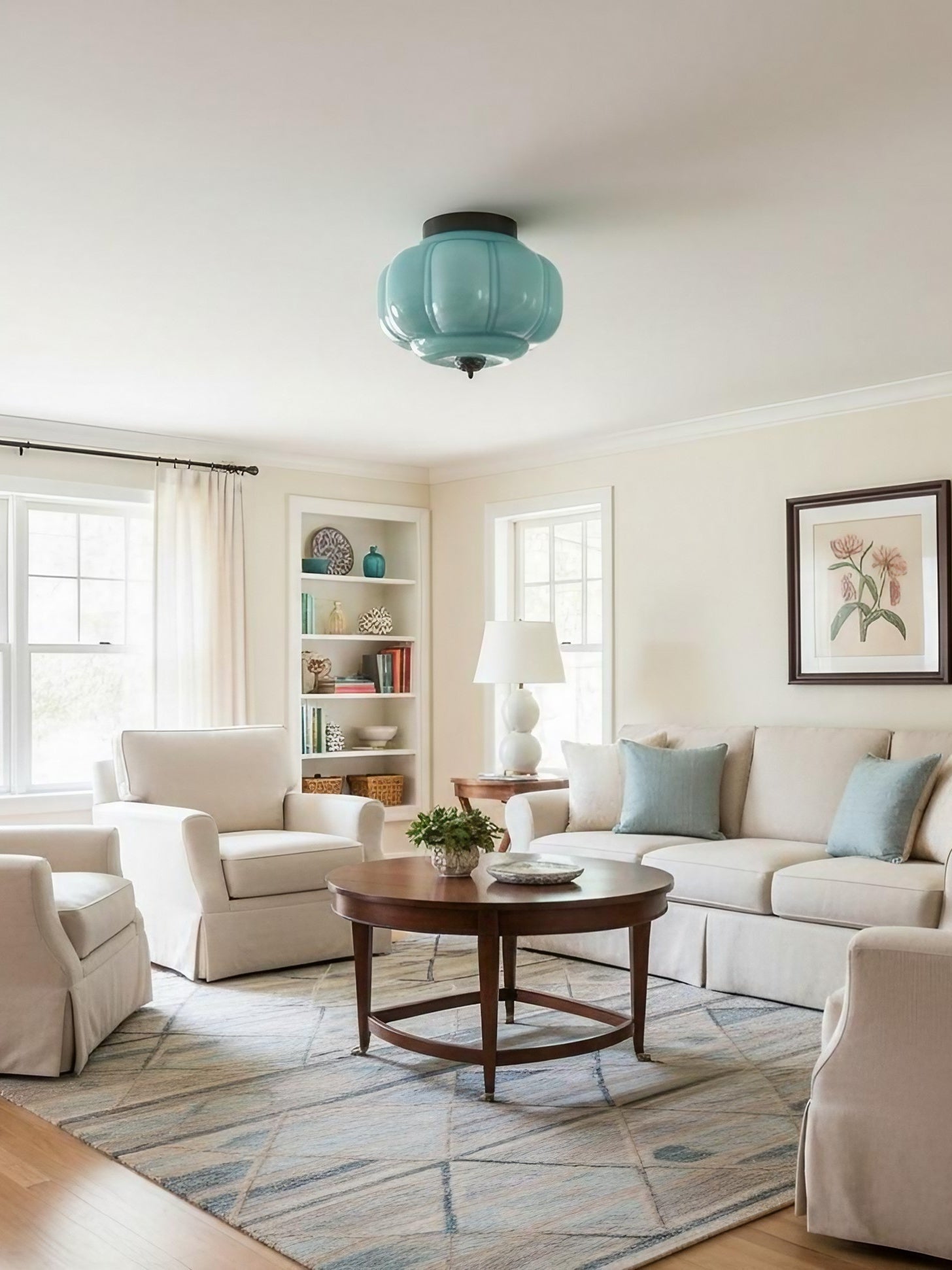 Retro Milk Semi Flush Mount Eloise Ceiling Light