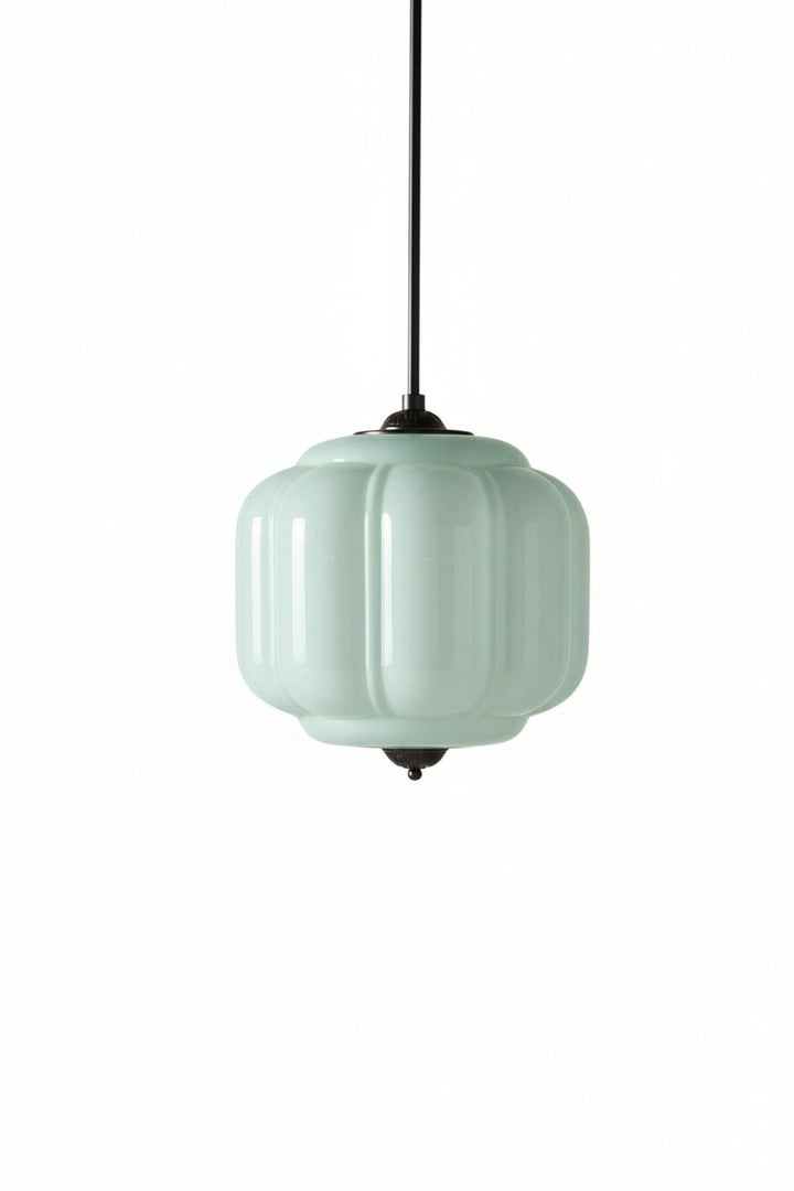 American Vintage Cream Glass Shade Shaped Eloise Chandelier