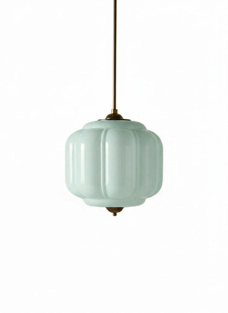 American Vintage Cream Glass Shade Shaped Eloise Chandelier