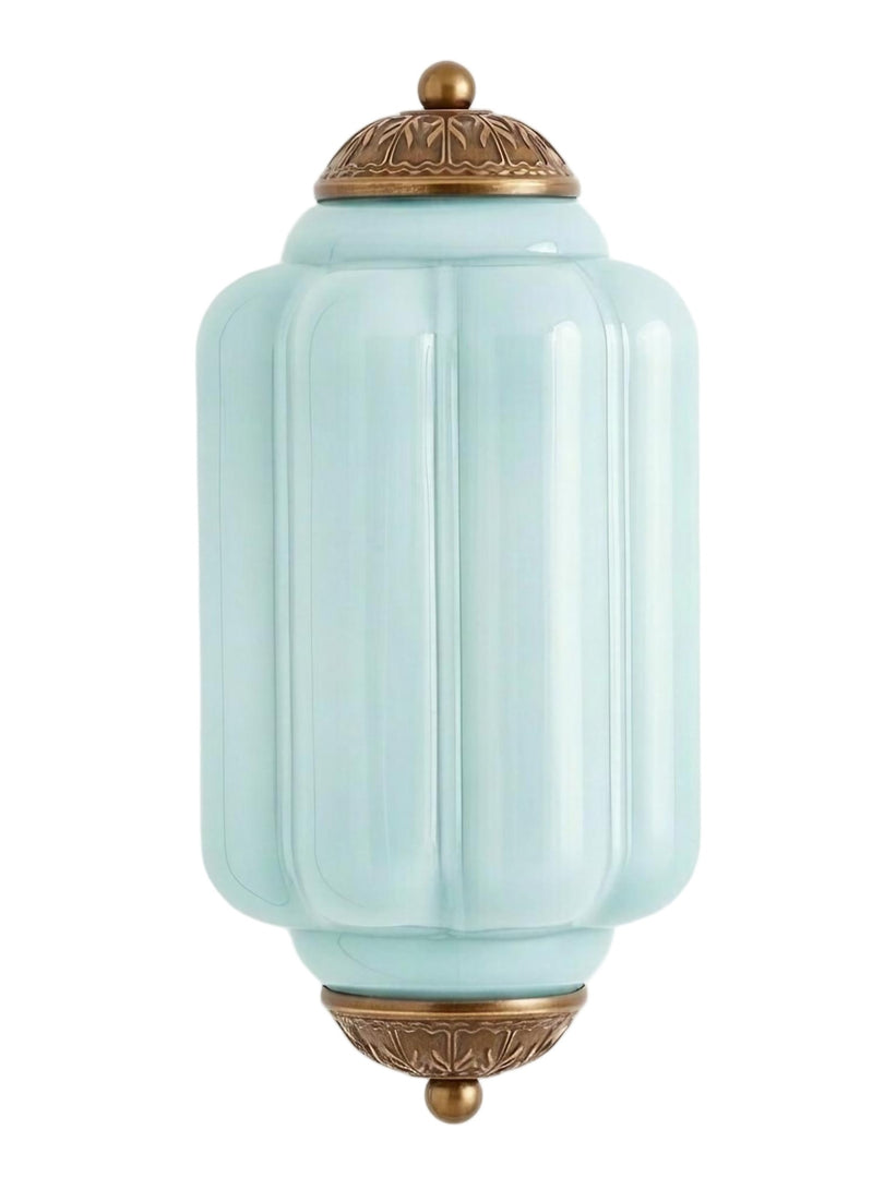 Vintage Milk Glass Flush Eloise Wall Sconce for Bedside Hallway