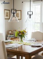 Cargar imagen en el visor de la Galería, Auria Industrial Classic Filament Glass Globe island Pendant lamp for kitchen, dining table
