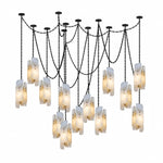 Bild in Gallery-Viewer laden, Frosted Cylinder Shade Chain Hardwired Chandelier