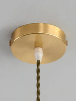 Charger l'image dans la visionneuse de galerie, Amber Floral Glass Brass Swag Pendant