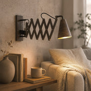 Aplique de pared vintage industrial tipo acordeón
