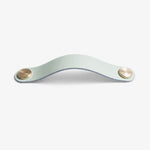 Load image into Gallery viewer, Cowhide leather and brass cabinet pull handle color and size option