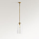 Load image into Gallery viewer, Sterling Minimalist Glass Pendant Collection - Vintage Brass Lighting Design
