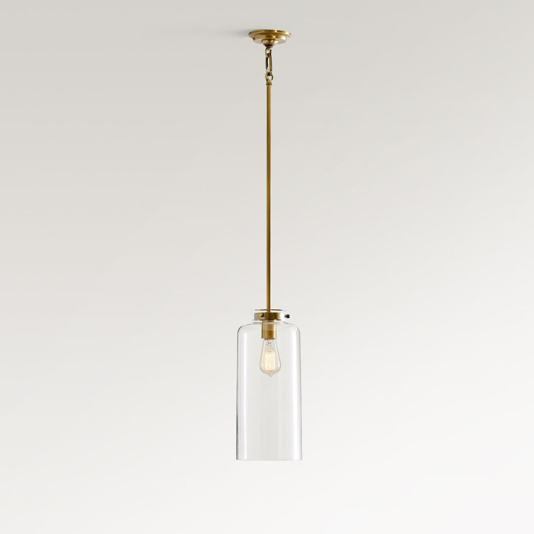 Sterling Minimalist Glass Pendant Collection - Vintage Brass Lighting Design