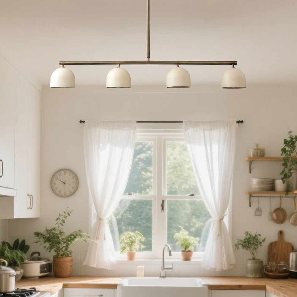 Bauernhaus Linearer Kronleuchter – Rustikaler Lichtpendel für Esszimmer & Küche