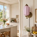 Cargar imagen en el visor de la Galería, Eloise Fluted Leaf-Relief Plug-In Wall Sconce