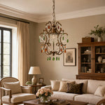 Load image into Gallery viewer, Crystal pendant light in a classic living room