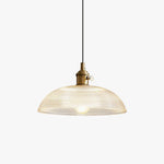 Charger l'image dans la visionneuse de galerie, Polished Brass Domed Glass Plug-In Pendant