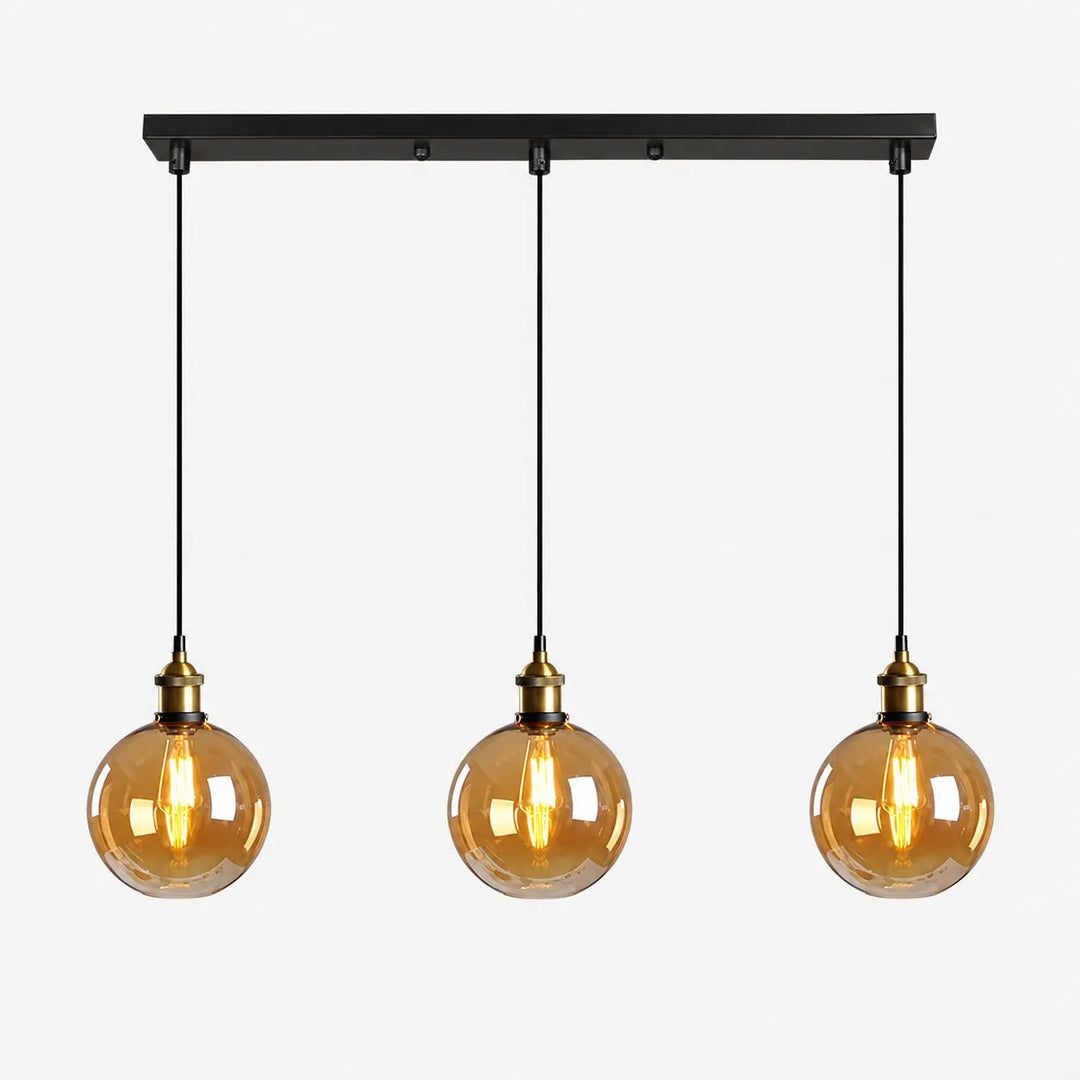 Industrial Glass Pendant Light