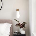 Load image into Gallery viewer, Merin Sculptural Glass Wall Lamp – Geometric Modern Wall Sconce for Bedrooms &amp; Hallways
