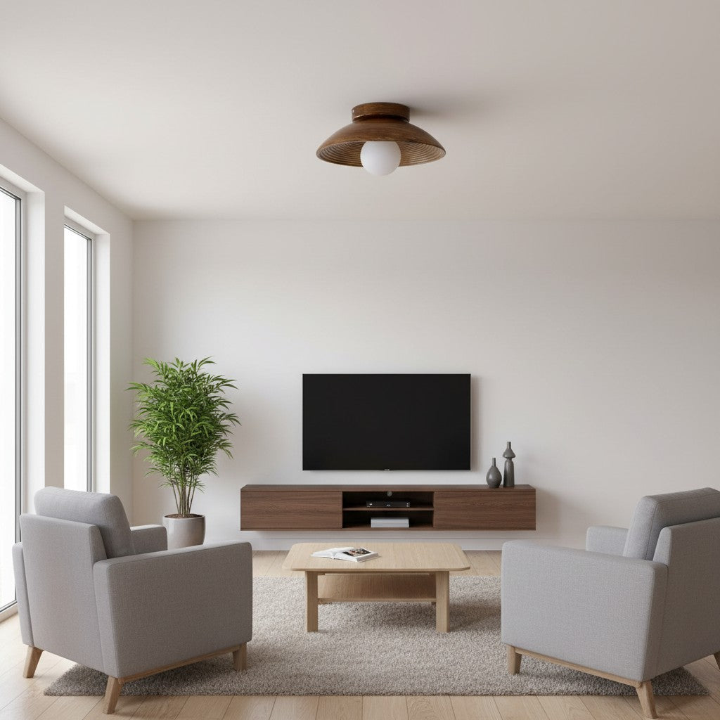 Oribela Plafonnier Organique Sculptural - Design Texturé Moderne pour Salon