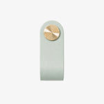Load image into Gallery viewer, Cowhide leather and brass cabinet pull handle color and size option