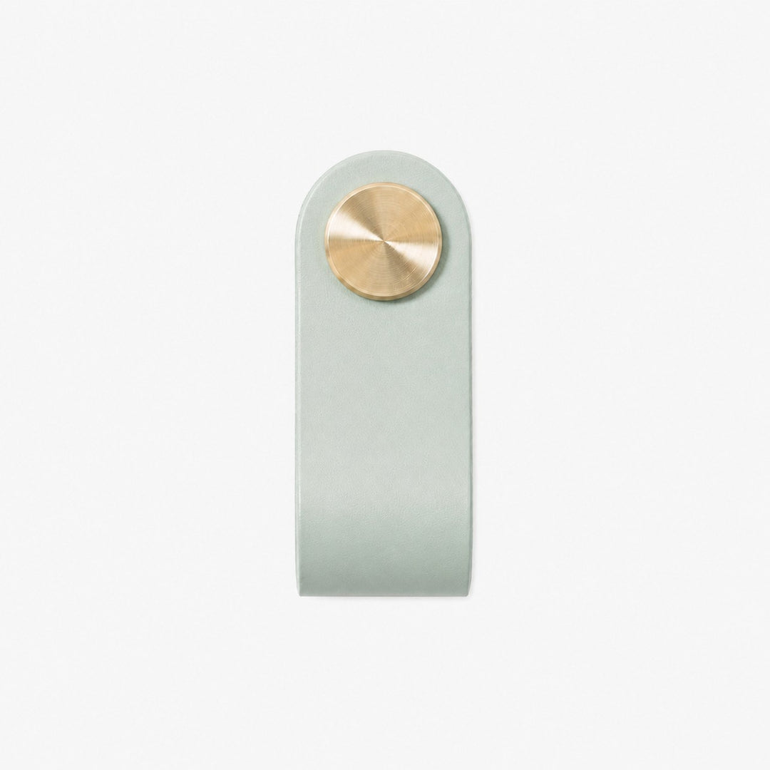 Cowhide leather and brass cabinet pull handle color and size option