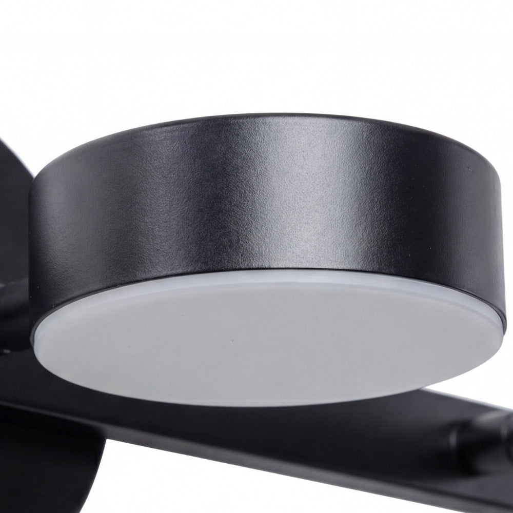 Lámpara de Pared para Tocador Gyralume Ajustable con Tres Cabezas - Diseño Redondo Moderno de Metal Contemporáneo para Decoración del Hogar