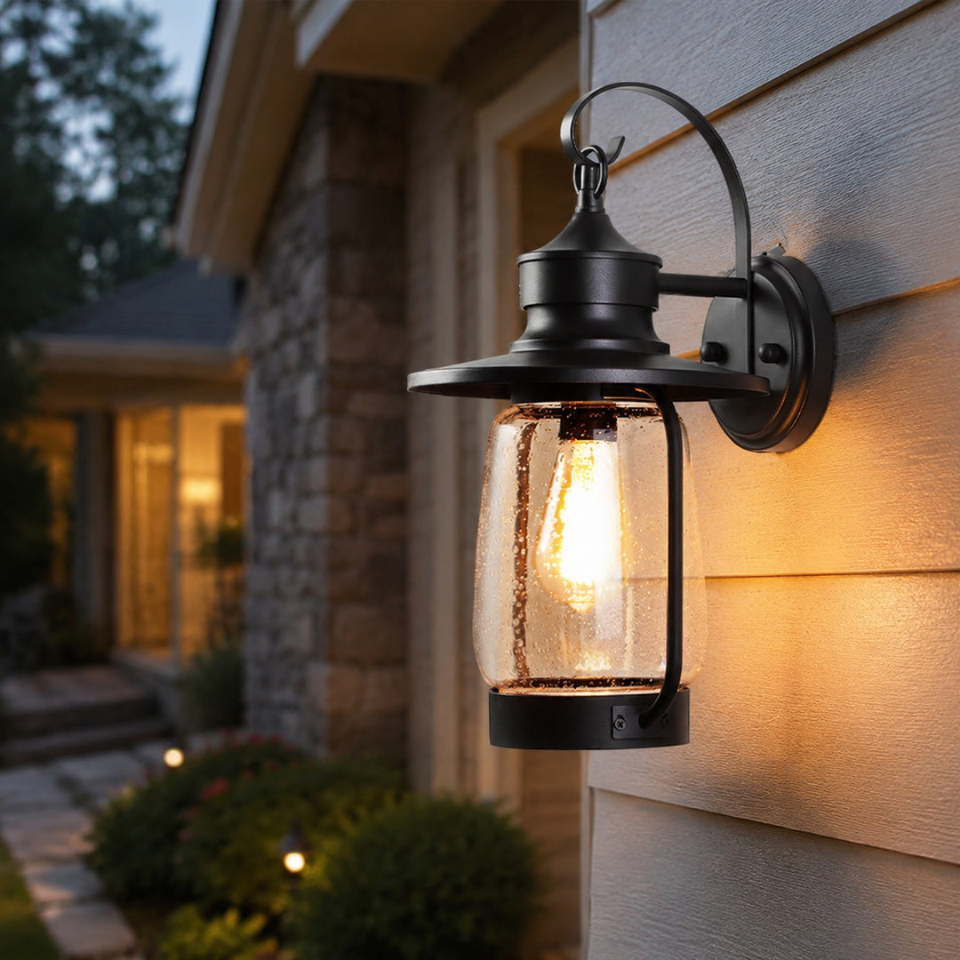 Vintage Sand Black Outdoor Wall Sconce