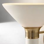 Charger l&#39;image dans la visionneuse de galerie, Applique murale conique en porcelaine Calvor - Élégant luminaire en céramique et laiton
