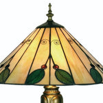 Load image into Gallery viewer, TiffStar Nature Inspired Art Glass Table Lamp - Stained Glass Leaf Pattern for Home Décor