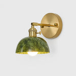 Bild in Gallery-Viewer laden, Dome shade green stone wall light
