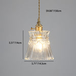 Load image into Gallery viewer, Traditional Japanese Brass Walnut Glass Ceramic Cylinder Conic Flower Bowl 1-Light Pendant Light For Dining Room
