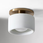 Charger l&#39;image dans la visionneuse de galerie, Cerova Modern Porcelain Flush Mount Ceiling Light– Elegant Ivory Shade
