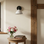 Bild in der Galerieansicht laden, Conique Metal  Wall Sconce - White Metal Shade - Industrial Modern Lighting
