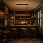 Bild in Gallery-Viewer laden, Rustic Wood Bar Pendant Light with Spotlights