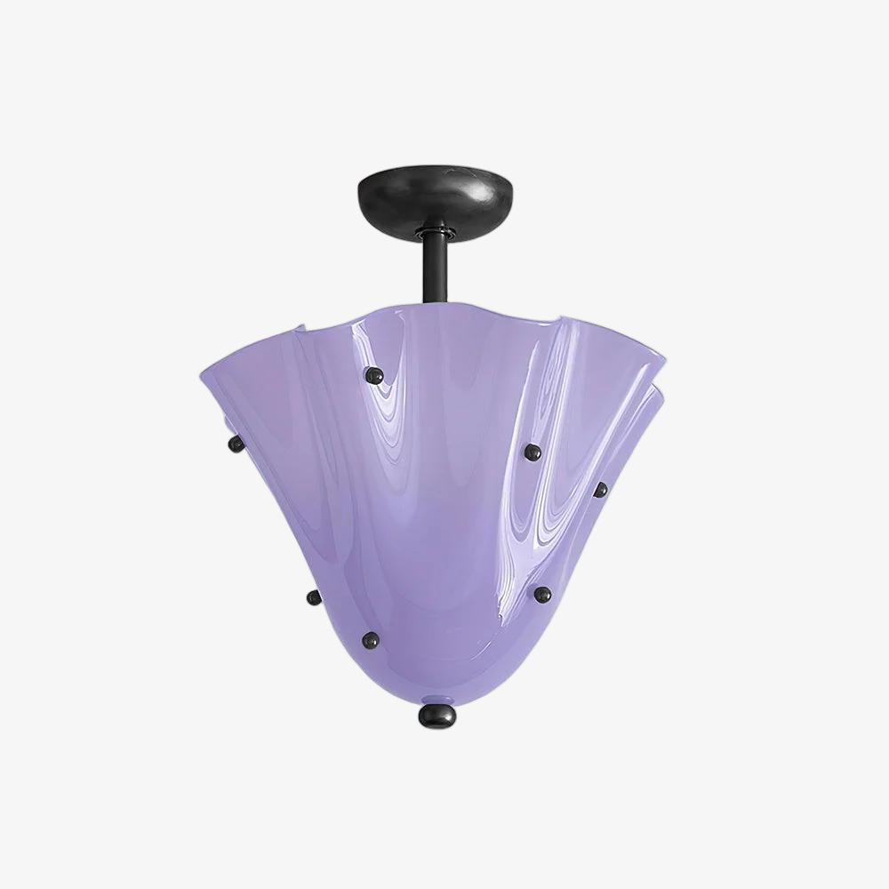 Bellina Modern Sleek Decorative Glass Shade Design Ceiling Light for Living Room, Bedroom and Dining Areas