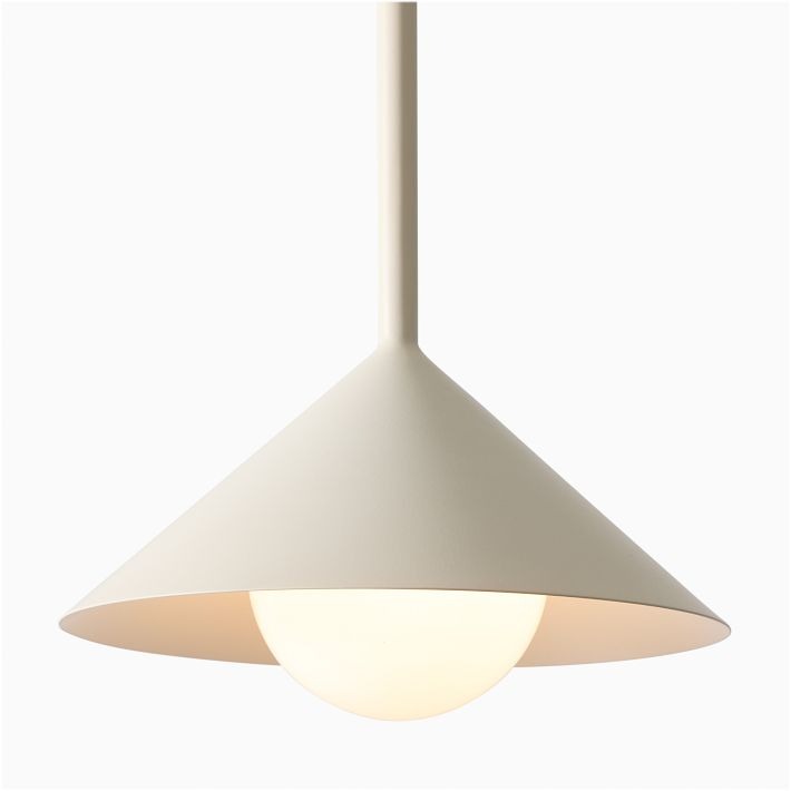 Lámpara colgante cónica de metal Brivana: diseño minimalista moderno para comedores